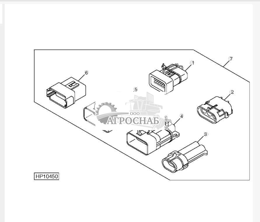 Комплект соединителей пылезащитного колпачка 